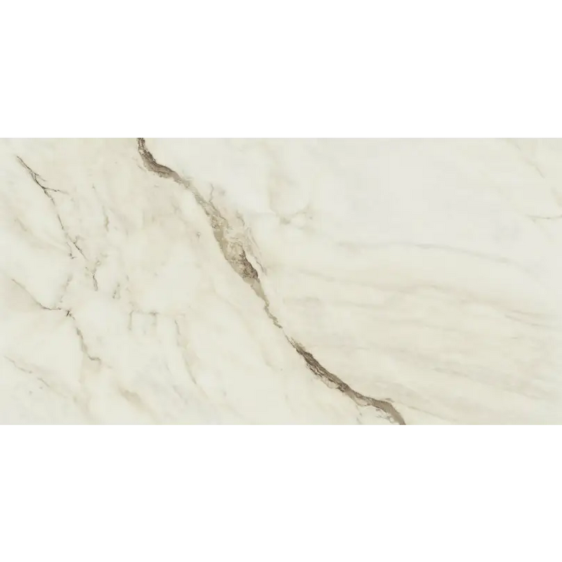 Fontana mat 60x120 rett: roomwit marmer met diagonale bruine en grijze aders