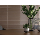 Bruine horizontale gestreepte keramische wandtegel Gare Taupe glans 10x30,5 met subtiele glanzende afwerking