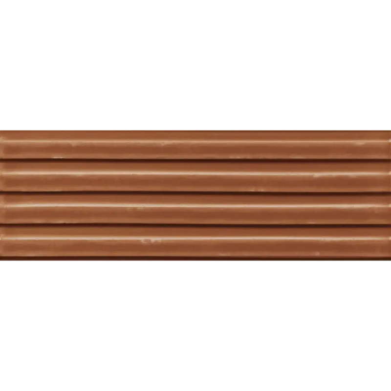 Horizontale bruine Gare Terra glans siding, glad en glanzend, 10x30,5 cm