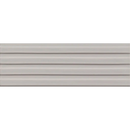 Lichte grijze horizontale geribde vinylbekleding Gare White Glans 10x30,5