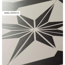 Geometrisch zwart-wit patroon met sterren voor prachtige sfeer met vloertegels