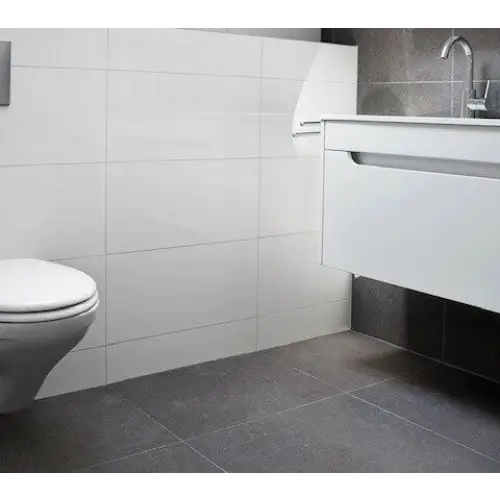 Wandtoilet met witte porseleinafwerking, Glans Wit 30x60 van Prissmacer