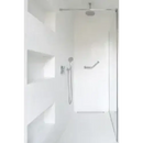 Moderne GM01 Ultra Wit soft grain wandtegels met inloop douche en regen- en handdouche