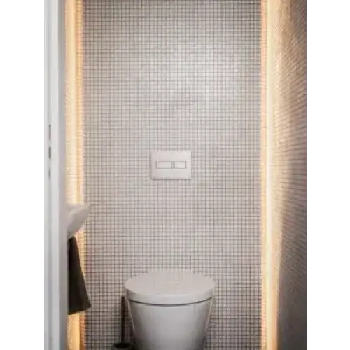 Witte gm01 ultra wit soft grain wandtegels toilet met ingebouwde tank