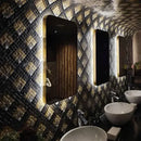 Moderne openbare badkamer met GM05 Lichtgrijs Soft Grain wandtegels en stijlvolle details