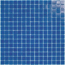 Vibrerende blauwe vierkante glasmozaïektegels GM12 Donkerblauw met zachte korrel voor wandgrain