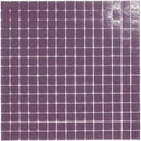 Gm21 Dark Purple Soft Grain wandtegels met witte voeglijnen op een glasmozaïekplaat