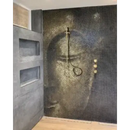 Mosaic shower wall met grote gezicht, GM31 Ultra Light Brown Soft Grain wandtegels