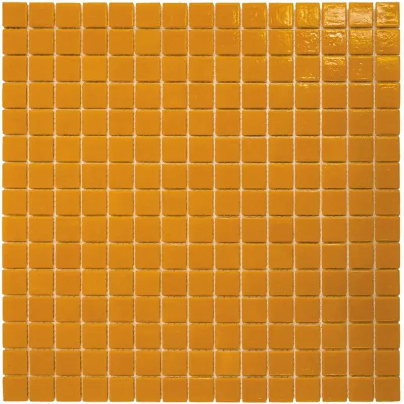GM41 Orange Soft Grain wandtegels met glanzende gouden gele vierkante mosaic tegels