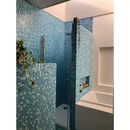 Moderne badkamer met GM57 Blue Mix Soft Grain wandtegels en walk-in douche