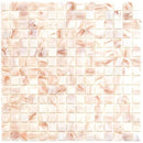 Square mother-of-pearl mosaic tiles met peach en bruin patronen voor GMG471 Rose Golden Vein wandtegels