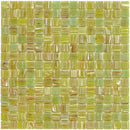 Glanzende groene vierkante mozaïek tegels GMG511 Light Green Golden Vein