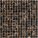 Square zwarte en koperen glasmozaïek tegels van GMG631 Brass Golden Vein Wandtegels