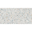 Speckled Gobi Bianco 60x120 rett pattern with colorful stone fragments in light gray cement