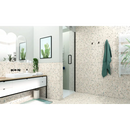 Moderne badkamer met Gobi Nude 60x120 rett en terrazzo-stijl wanden en vloeren