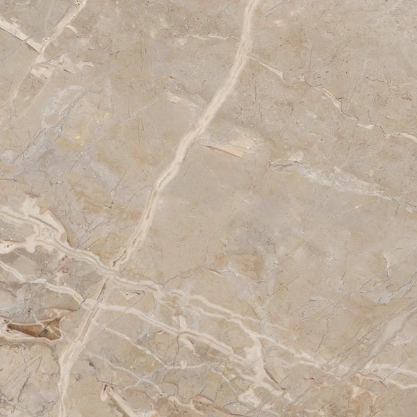 Beige marble with white veining in Golden Age Beige 60x60 rett design