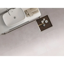 Witte rechthoekige wastafel met gebogen binnenkant, perfect voor Habitat Taupe Mat 60x60