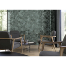 Moderne armstoelen met houten frames en grijze bekleding, Hexagon Moon Green glans 16x18