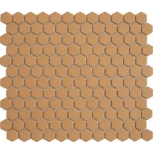 Tuscany Gold Matt R11 keramische hexagon tegels HM23025 Tuscany in warm bruin kleur