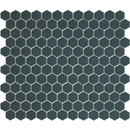 Dark teal hexagonale mozaïektegels met lichtgrijze voeg HM23710 Navy Blauw Matt R11