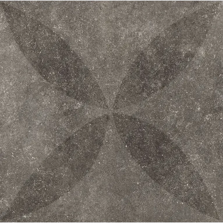 Hormigon Antraciet 70x70x3,2 flower Keramisch - Top Tegels