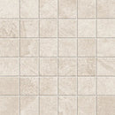 Lichte beige vierkante Impact Moon mozaiek tegels 5x5 met subtiele stenen textuur