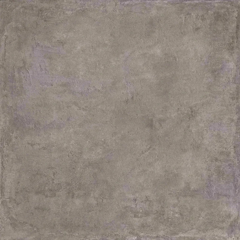 Textured gray concrete surface van de Industry Grigio 100x100x2 met een verweerd uiterlijk