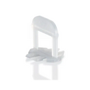 Witte plastic tegelniveau clip voor Jabo Levelling Systeem voetstukken in gebruik