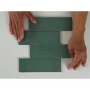 Groene rechthoekige houten planken in gestaggerd patroon van Kalma Blue Lake 6x18