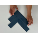 Donkerblauwe stoffen in T-vorm voor Kalma Deep Blue 6x18,6 glans