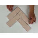 Beige kartonstukken in T-vorm voor Kalma Rose 6x18 mat