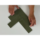 Donkergroene stofstukken in T-vorm voor Kalma Selva 6x18 glans