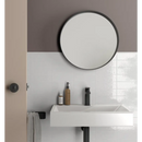 Ronde spiegel met dunne zwarte rand van Kalma White 6x18, perfect voor elke ruimte