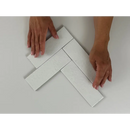 Witte papieren strips in chevron patroon van Kalma White 6x18 voor een stijlvolle look