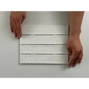 Witte wandtegel 5x25 glans met drie zwarte lijnen voor Kalon White wandtegel