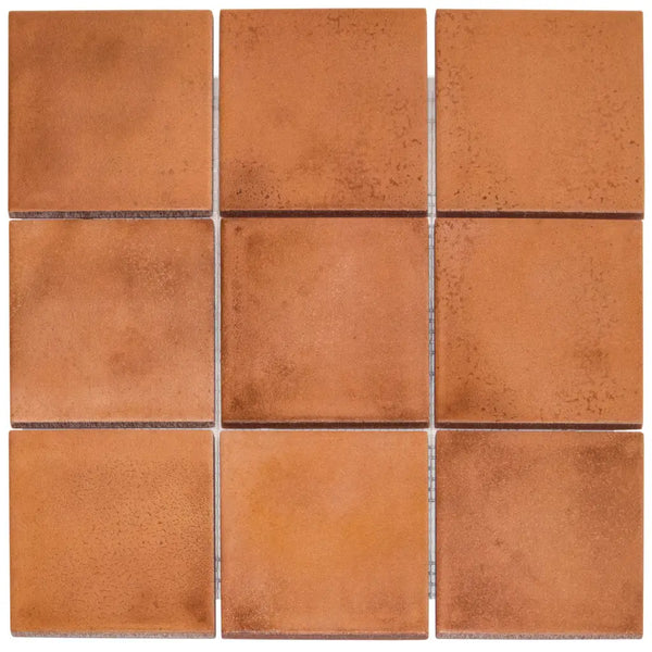 Terracotta KAM10112 Terra Matt tegels in een 3x3 patroon voor stijlvol interieur