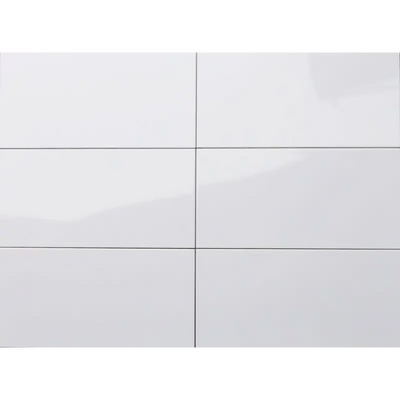 Witte keramische tegels in een grid patroon, Kerabo wit glans 30x60 stijl