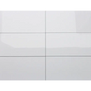 Witte rechthoekige tegels in een grid, Kerabo wit glans gerectificeerd 30x60