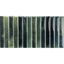 Rij met verouderde groene glasmozaïektegels in Kit Kat Grass Glossy stijl