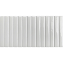 Witte golvende metalen paneel met verticale ribben van Kit Kat Snow Glossy 11,5×23,1