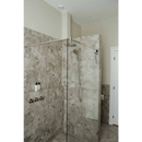 Glasdeur met chroom en marmer bij Larocca Natural Mat 60x120 rett