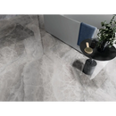 Lixium grey gepolijst 120x120 rett vloerplaat met grijs marmer effect en subtiele witte aders
