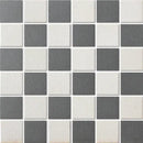 Checkerboard patroon van grijze en witte mozaïek tegels in LO1010S1017 biedt Matt R11