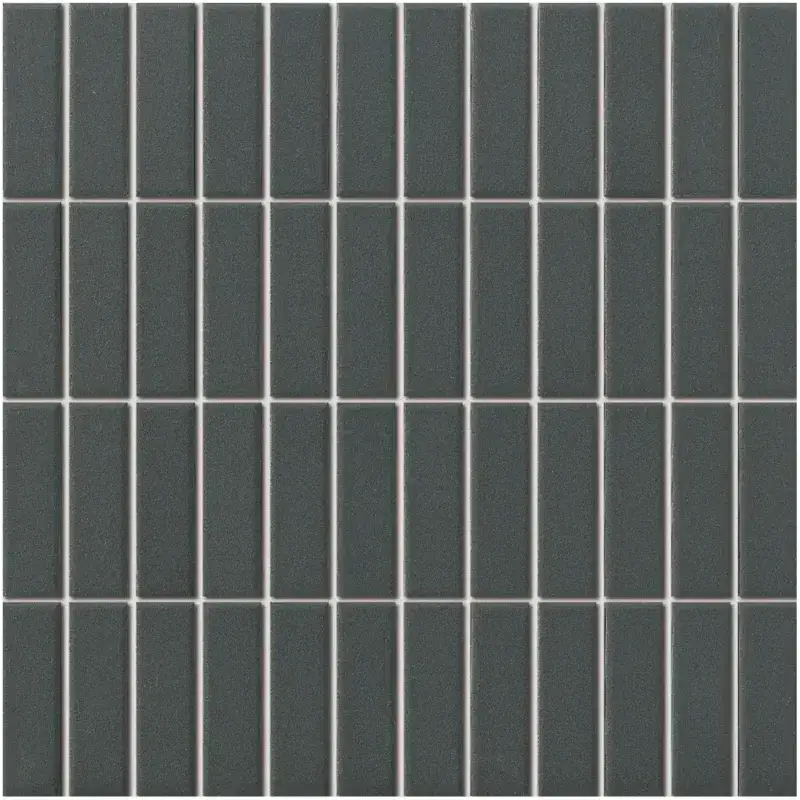 Dark gray subway tegels met witte voeg, perfect past LO7317 Black Matt R11