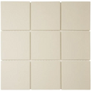 Matte beige vierkante mozaïektegel met subtiele textuur, Lo9510 White Matt R11