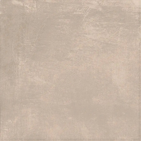 Beige textuur met subtiele krassen en variaties in toon van Loft Taupe 60x60 Rett