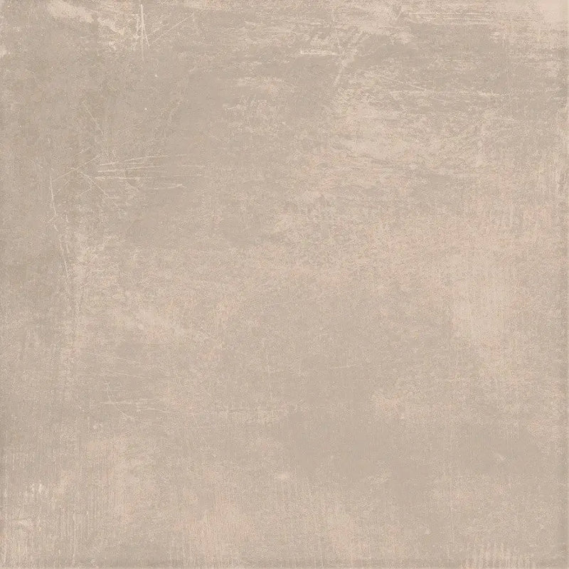 Solid beige oppervlak met textuur en subtiele krassen van Loft Taupe 80x80 rett