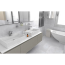 Moderne witte dubbele wastafel met rechthoekige wasbakken van Loft White 30x60 rett