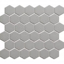 Loh1015 Dark Grey hexagonaal mozaïek tegelpatroon in een honingraatformatie