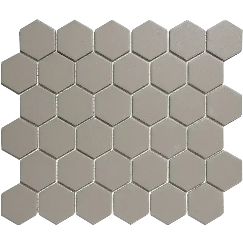 Matte lichtgrijze hexagonale tegels LOH1029 Grey Matt R11 voor je muur of vloer
